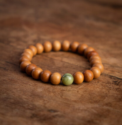 Sandalwood Green Jade Bracelet - Image 3