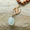 Aquamarine Gye Nyame Rosewood Mala (discontinued) - Image 2