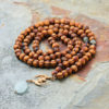 Aquamarine Gye Nyame Rosewood Mala (discontinued)