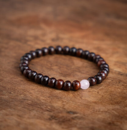 Rosewood Rose Quartz Bracelet - Image 3